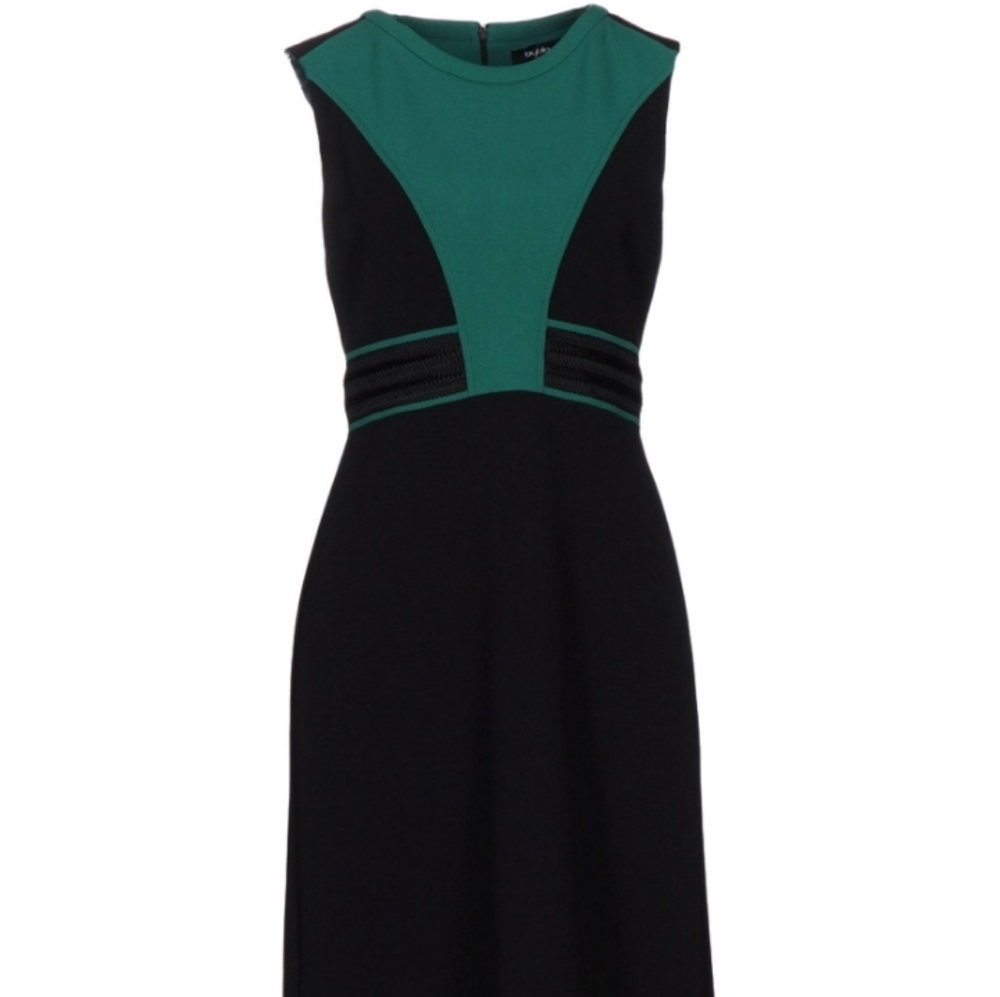 Byblos Emerald Green and Black Dress